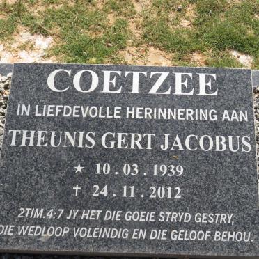 COETZEE Theunis Gert Jacobus 1939-2012