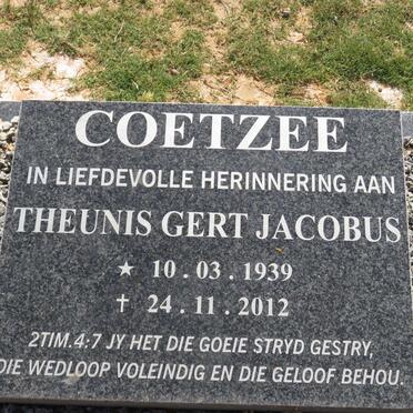 COETZEE Theunis Gert Jacobus 1939-2012