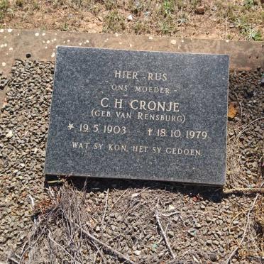 CRONJE C.H. nee VAN RENSBURG 1903-1979