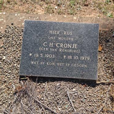 CRONJE C.H. nee VAN RENSBURG 1903-1979