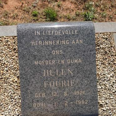 FOURIE Helen 1921-1992