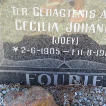 FOURIE Cecilia Johanna 1905-1987