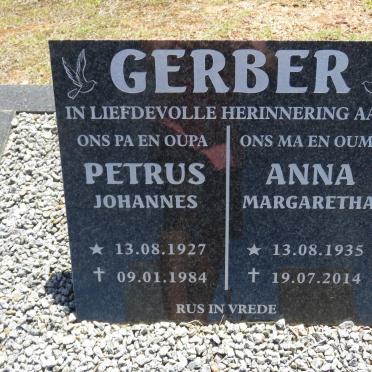 GERBER Petrus Johannes 1927-1984 &amp; Anna Margaretha 1935-2014