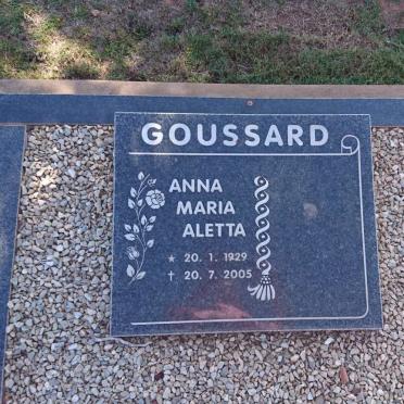 GOUSSARD Anna Maria Aletta 1929-2005