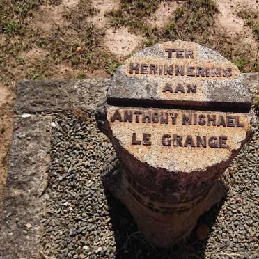GRANGE Anthony Michael, le 18??-1940