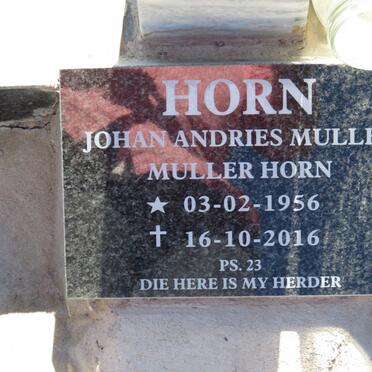HORN Johan Andries Muller 1956-2016