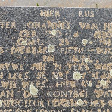 HEERDEN Pieter Johannes, van 1920-1988