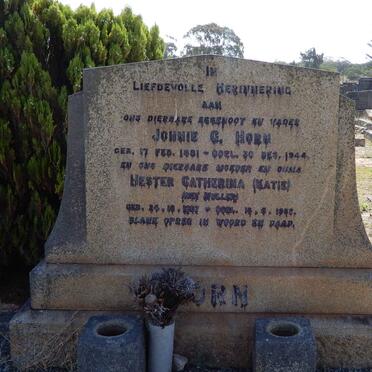HORN Johnie G. 1881-1944 &amp; Hester Catherina MULLER 1887-1962
