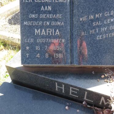 HELM Maria nee OOSTHUIZEN 1892-1981