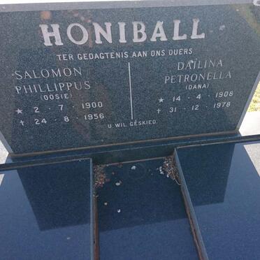 HONIBALL Salomon Phillippus 1900-1956 &amp; Dailina Petronella 1908-1978