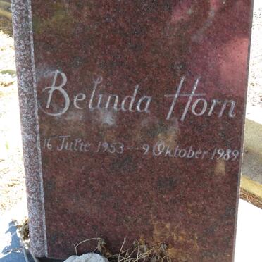 HORN Belinda 1953-1989
