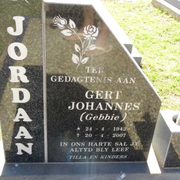 JORDAAN Gert Johannes 1942-2007