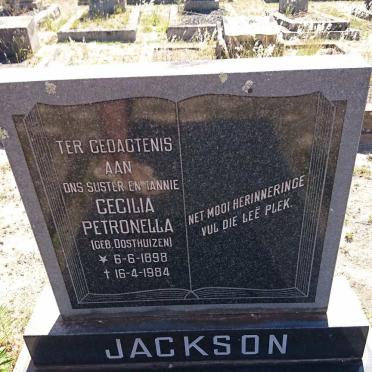 JACKSON Cecilia Petronella nee OOSTHUIZEN 1898-1984