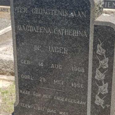 JAGER Magdalena Catherina, de 1908-1956