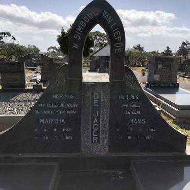 JAGER Hans, de 1905-1991 &amp; Martha 1913-1981