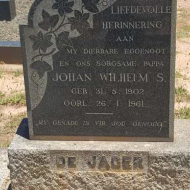 JAGER Johan Wilhelm S., de 1902-1961
