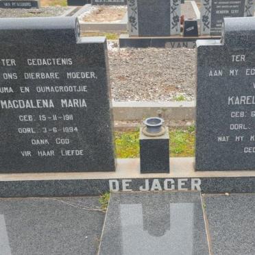 JAGER Karel Pieter, de 1889-1967 &amp; Magdalena Maria 1911-1994