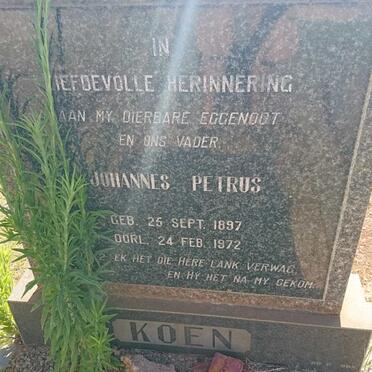 KOEN Johannes Petrus 1897-1972