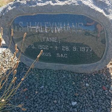 KLEYNHANS S.H. 1902-1977 &amp; H.S. 1909-1986