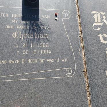 KRIEK Christian 1920-1994 &amp; Petronella Christina 1920-2012