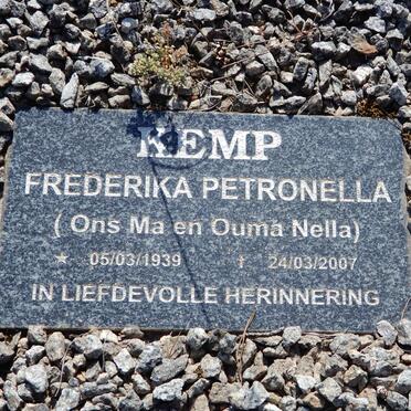 KEMP Frederika Petronella 1939-2007