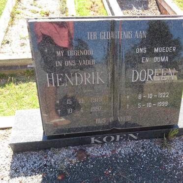 KOEN Hendrik 1915-1997 &amp; Doreen 1922-1999