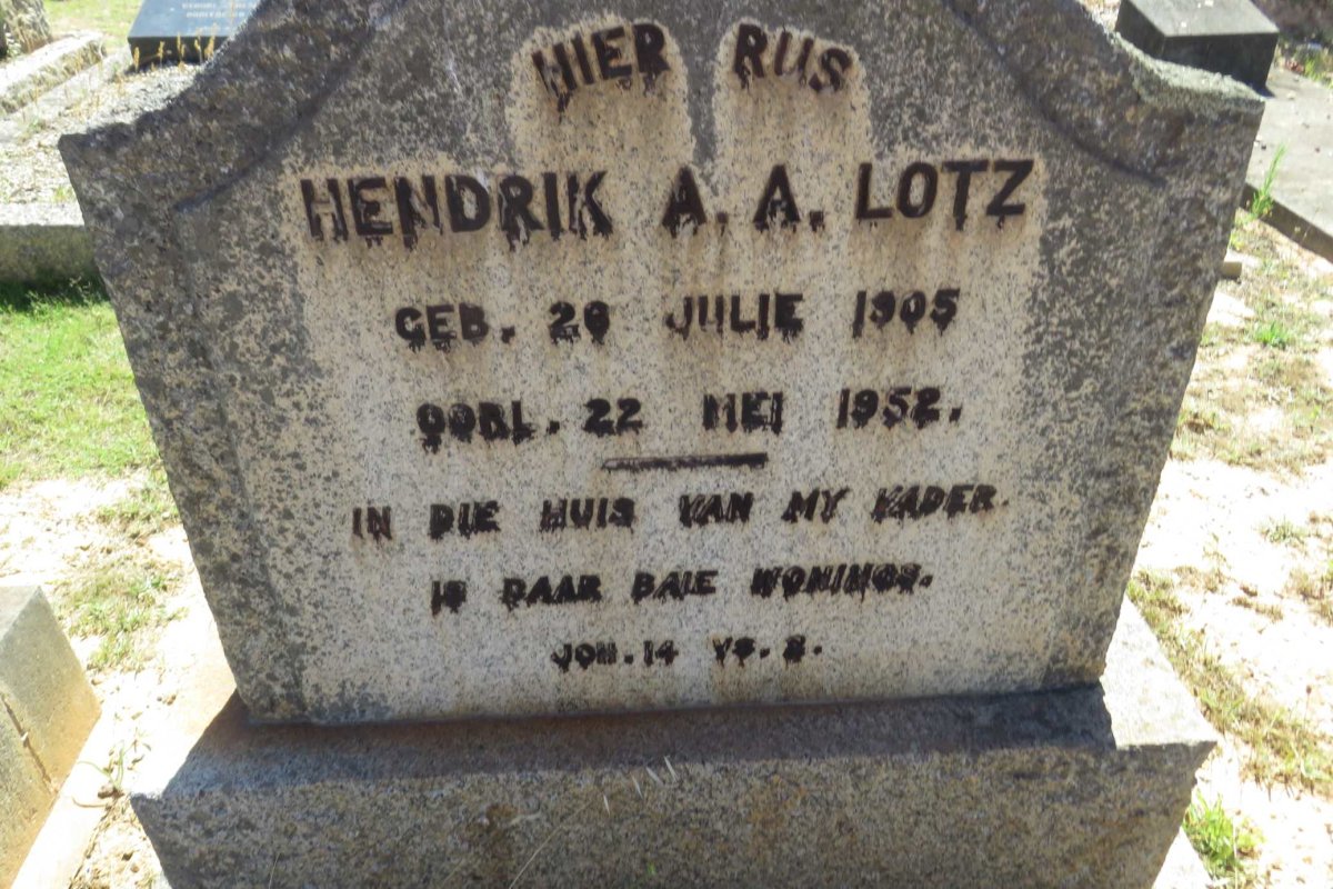 LOTZ Hendrik A.A. 1905-1952