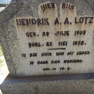 LOTZ Hendrik A.A. 1905-1952