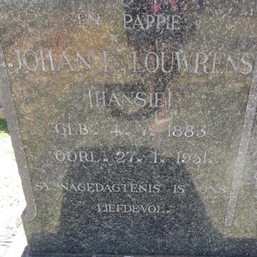 LOUWRENS Johan E. 1883-1951