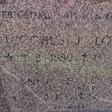 LOUBSER Jacobus J. 1880-19?? &amp; Anna E. Sophia VAN RENSBURG 1891-19??