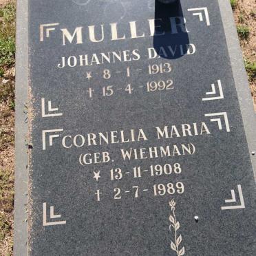 MULLER Johannes David 1913-1992 &amp; Cornelia Maria WIEHMAN 1908-1989