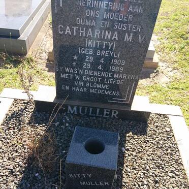 MULLER Catharina M.V. nee BREYL 1909-1989