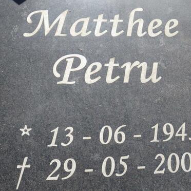 MATTHEE Petru 1945-2006