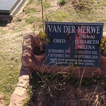 MERWE Obed 1946-2005, van der &amp; Elizabeth Helena 1951-2010