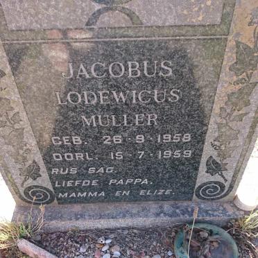MULLER Jacobus Lodewicus 1958-1959