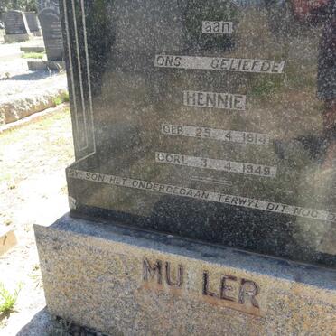 MULLER Hennie 1914-1949