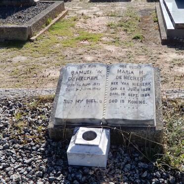 NECKER Samuel W., de 1871-1947 &amp; Maria M. VAN NIEKERK 1875-1954