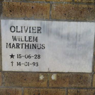 OLIVIER Willem Marthinus 1928-1993