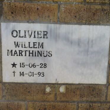 OLIVIER Willem Marthinus 1928-1993