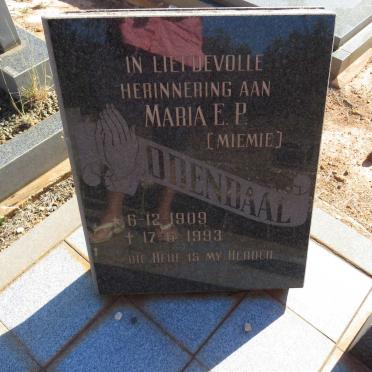 ODENDAAL Maria E.P. 1909-1993