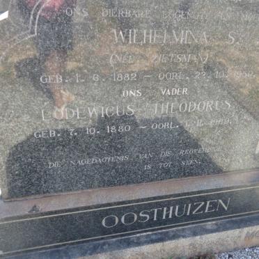 OOSTHUIZEN Lodewicus Theodorus 1880-1969 &amp; Wilhelmina S. ZIETSMAN 1882-1950