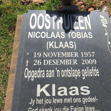 OOSTHUIZEN Nicolaas Tobias 1957-2009 &amp; Johanna Aletta 1962-