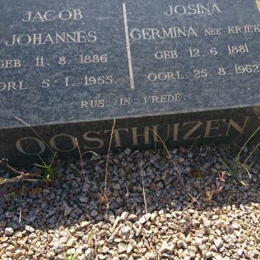 OOSTHUIZEN Jacob Johannes 1886-1955 &amp; Josina Germina KRIEK 1881-1962