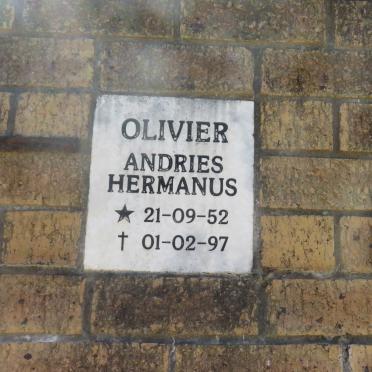 OLIVIER Andries Hermanus 1952-1997