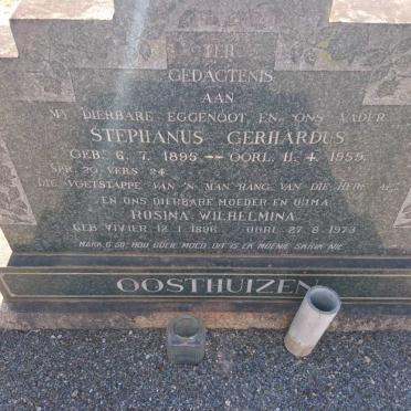 OOSTHUIZEN Stephanus Gerhardus 1895-1959 &amp; Rosina Wilhelmina 1896-1973