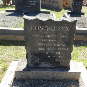 OOSTHUIZEN Susarah Maryna nee VAN DER VYVER 1881-1970
