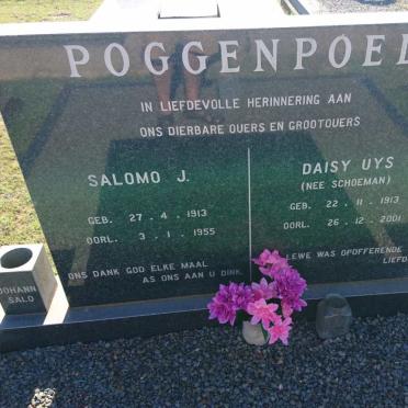 POGGENPOEL Salomo J. 1913-1955 &amp; Daisy Uys SCHOEMAN 1913-2001