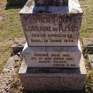 PLESSIS Lorraine, du 1935-1938