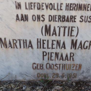 PIENAAR Martha Helena Magrietha nee OOSTHUIZEN -1951
