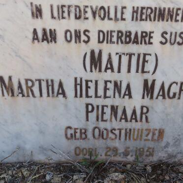PIENAAR Martha Helena Magrietha nee OOSTHUIZEN -1951